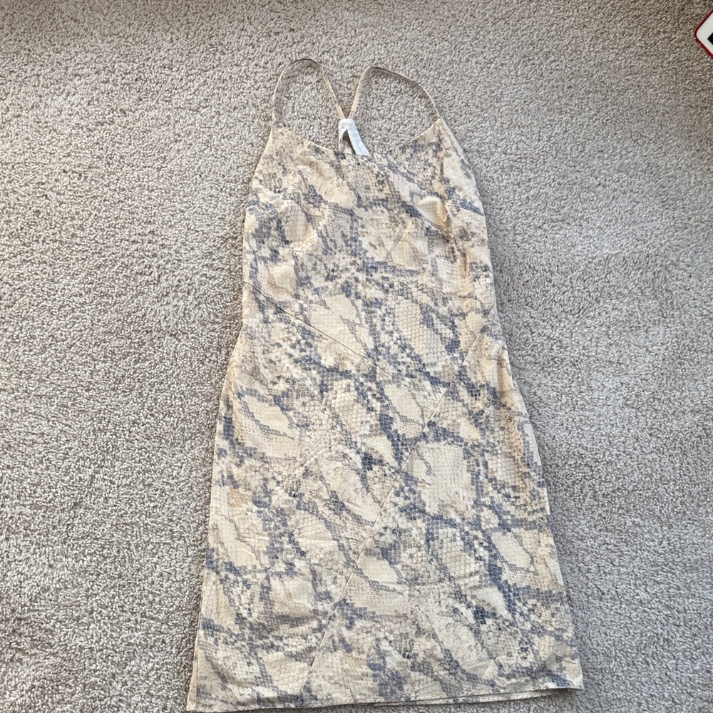 Carbon38 Beige Snake Print Dress - S